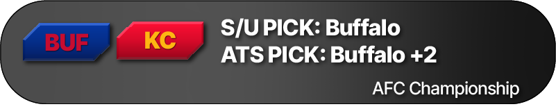 2024-25 NFL Conference Championship - AFC Bills Chiefs pick - BUF win, BUF +2