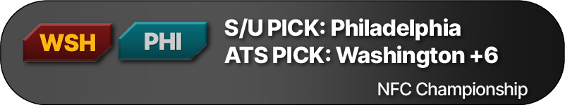 2024-25 NFL Conference Championship - NFC Commanders Eagles pick - PHI win, WSH +6