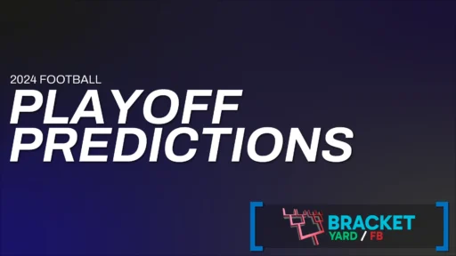 2024 NFL Playoff Predictions - main article graphic - blue background