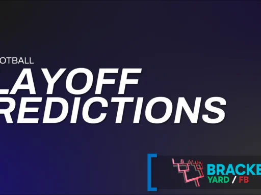 2024 NFL Playoff Predictions - main article graphic - blue background