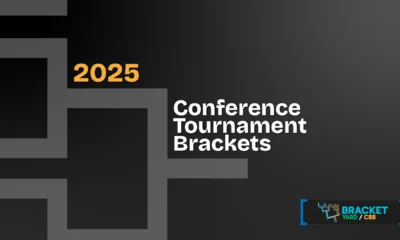 2025 Conference Tournament Brackets- main graphic - black and white