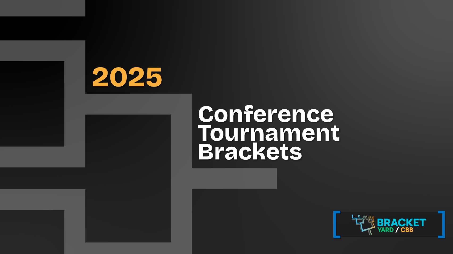 2025 Conference Tournament Brackets- main graphic - black and white