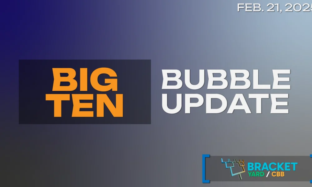 2025 Big Ten Bubble Update - 2-21-2025 - blue background