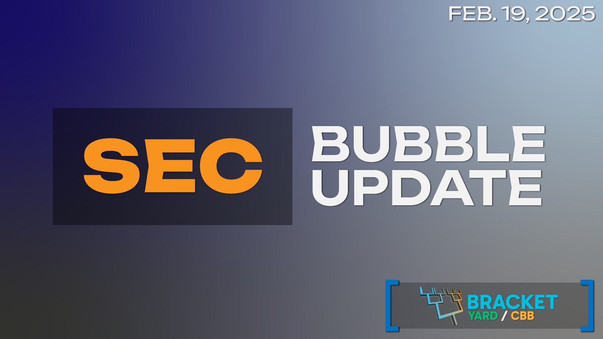 2025 SEC Bubble Update - 2-19-2025 - blue background